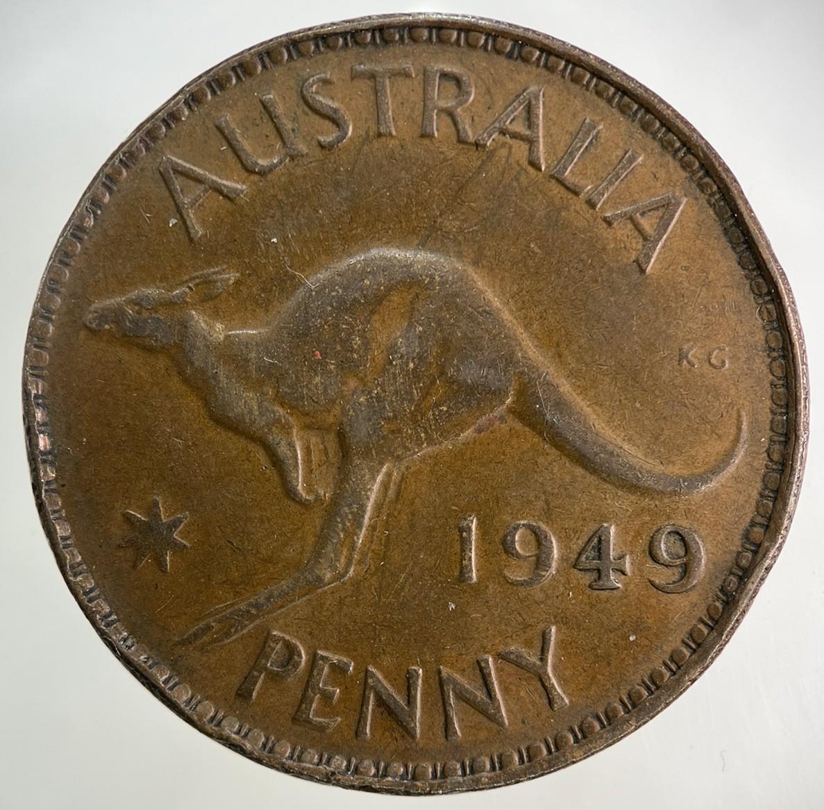 1949 Australia One Penny Coin | Fine Collectable Grade