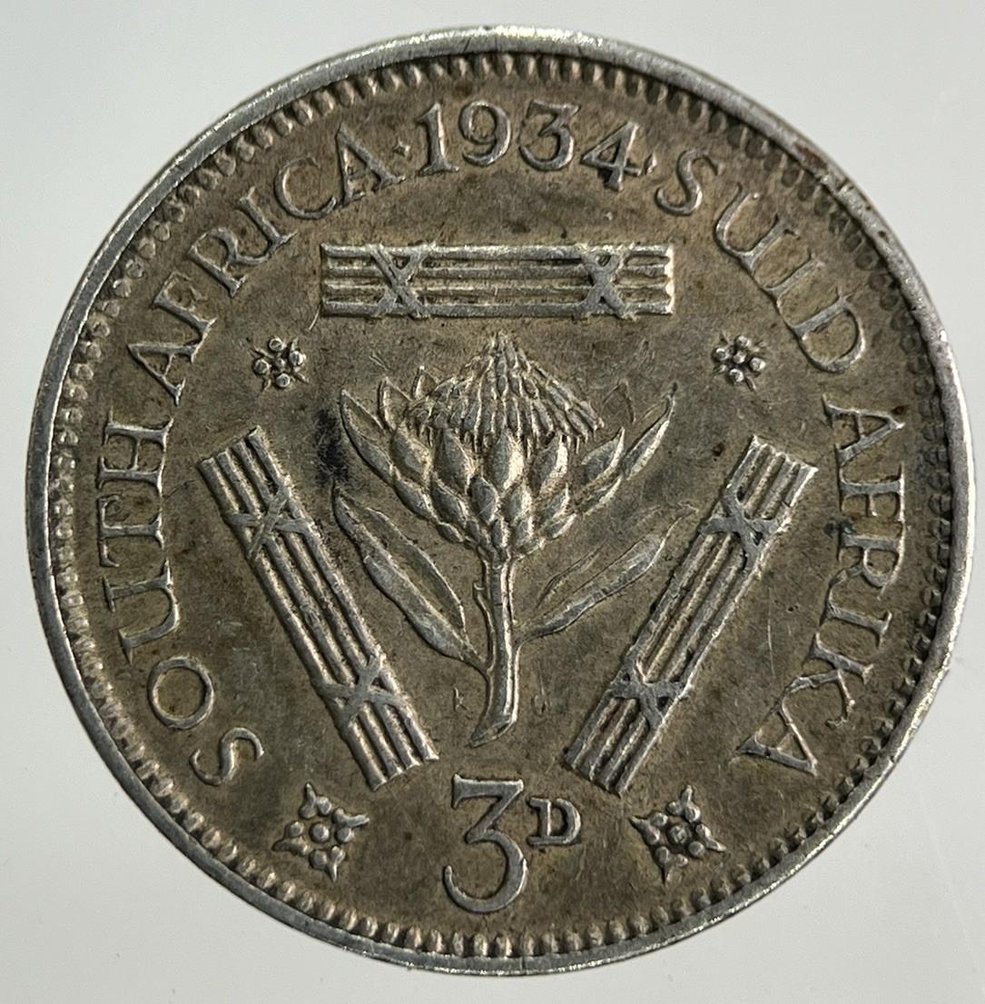 1934 South Africa Threepence Silver Coin | Very High Grade