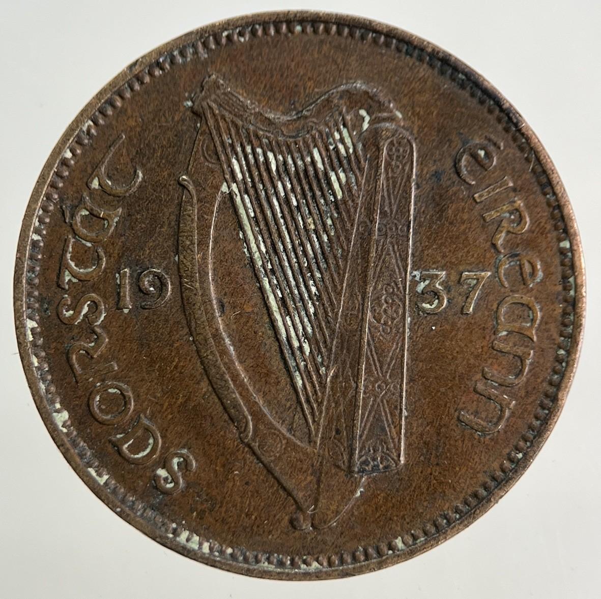 1937 Irish Farthing Coin | Very High Grade