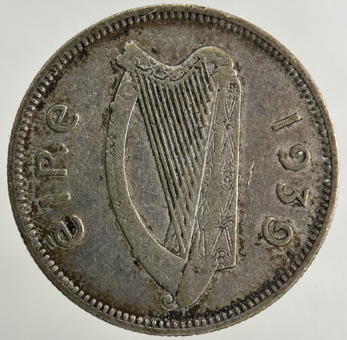 1939 Irish Shilling Silver Coin | Fine Collectable Grade