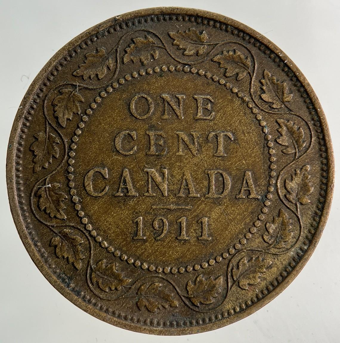 1911 Canada One Cent Coin | Fine Collectable Grade