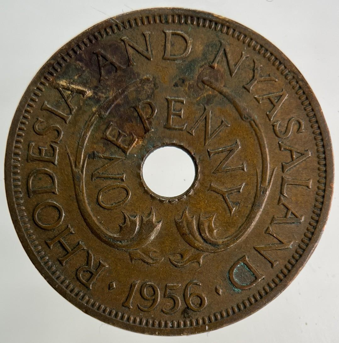 1956 Africa Rhodesia One Penny Coin | Fine Collectable Grade