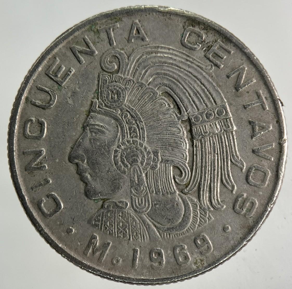 1969 Mexico 50 Centavos Coin | Fine Collectable Grade