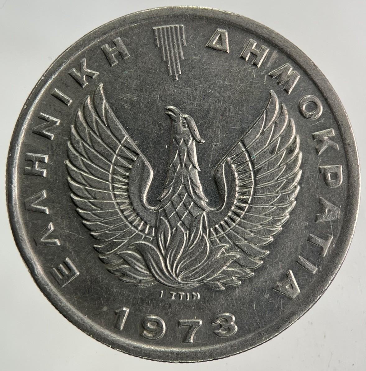 1973 Greece Greek 10 Drachmai Coin | Fine Collectable Grade