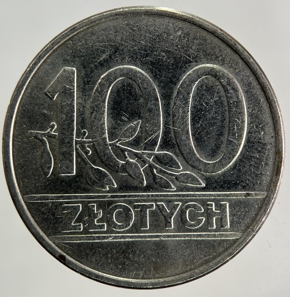 1990 Poland 100 Zlote Zloty Zlotych Coin | Fine Collectable Grade