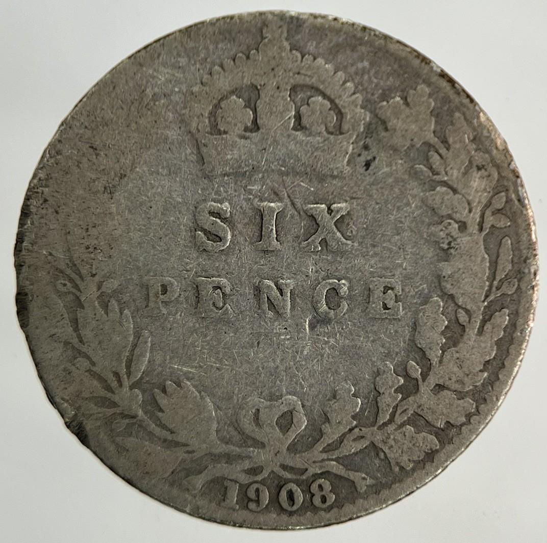 1908 Edward VII Sixpence Silver Coin | Collectable Grade