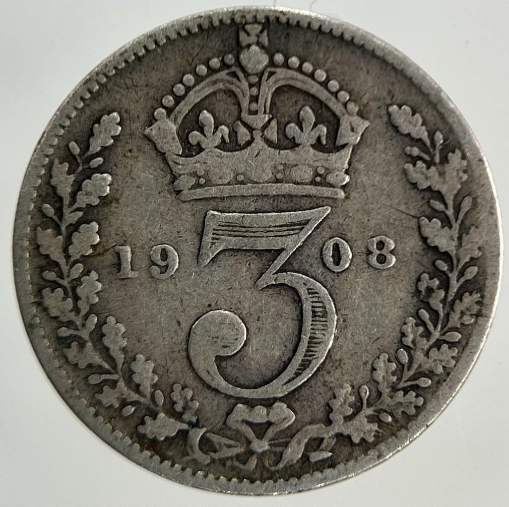 1908 Edward VII Threepence Silver Coin | Collectable Grade