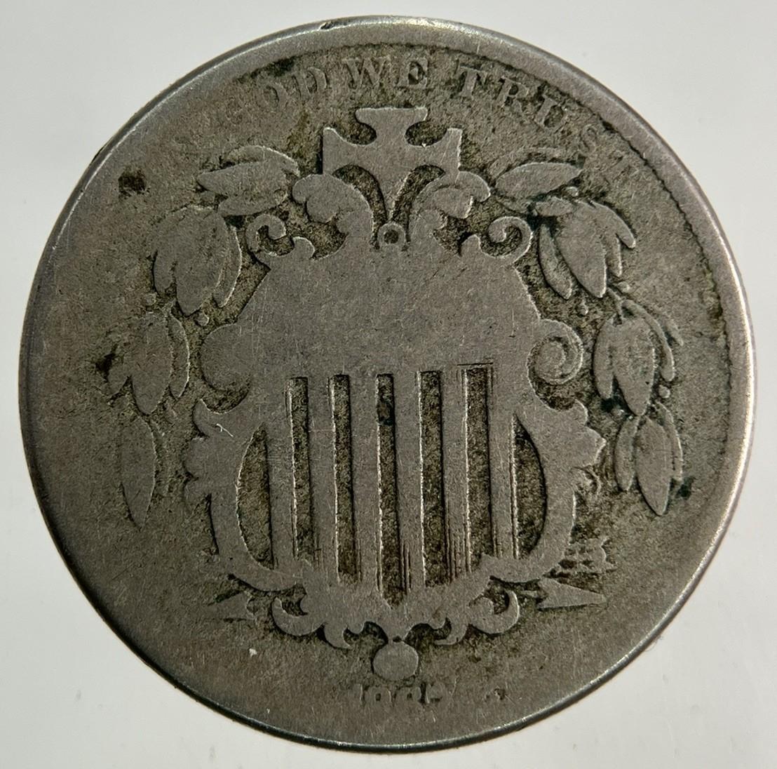 1867 US USA Shield Nickel 5 Cents Coin | Collectable Grade