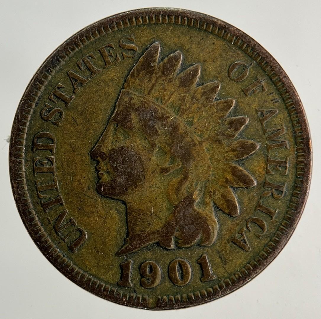 1901 US USA One Cent Coin | Fine Collectable Grade