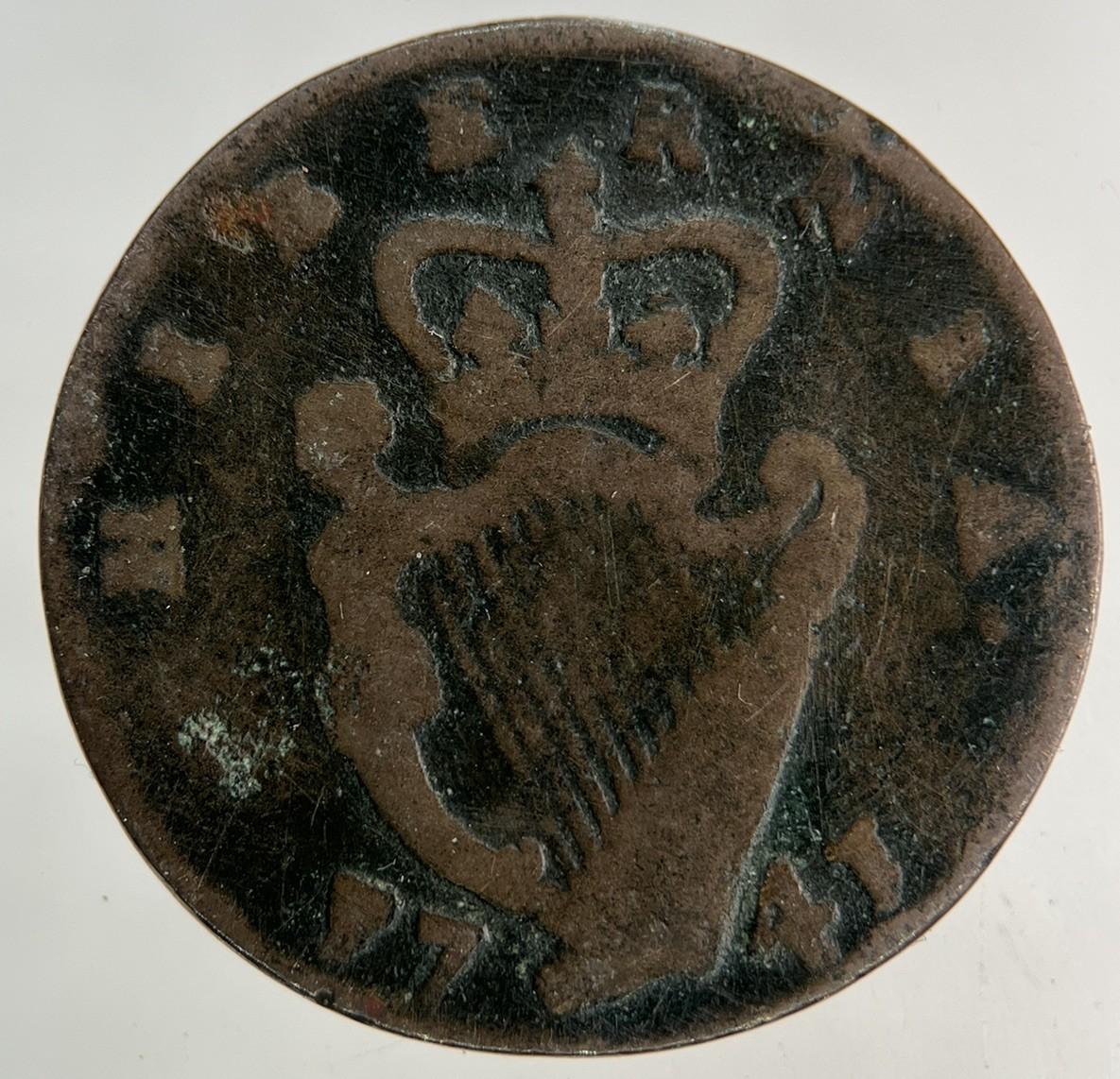 1741 Irish Half-Penny Coin | Fine Collectable Grade