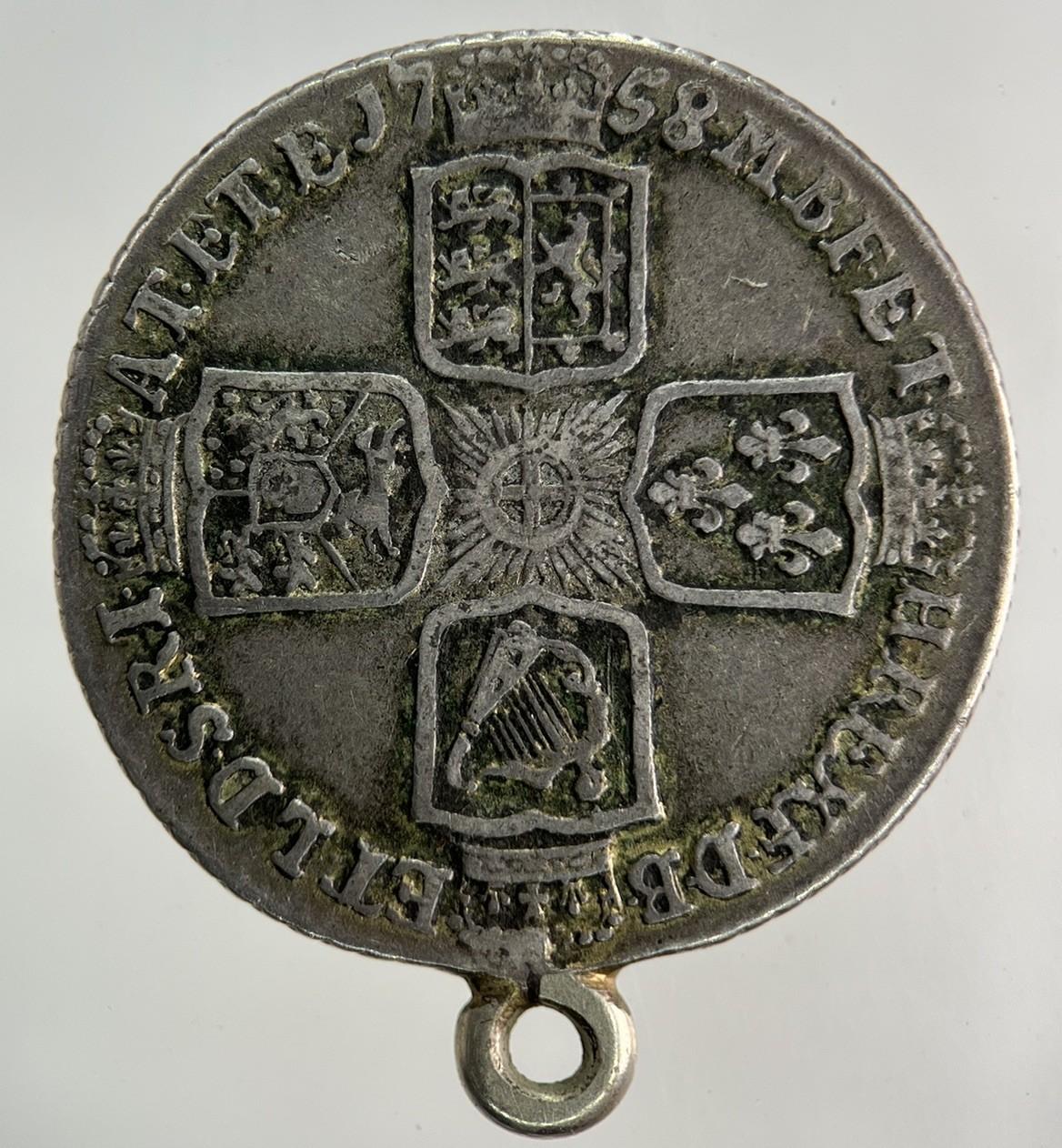 1758 George II 2nd Shilling Silver Coin | Very High Grade