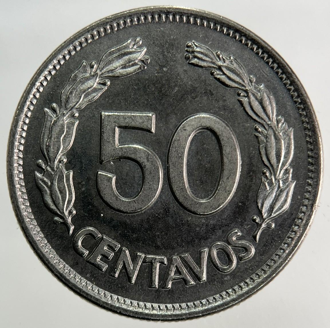 1963 Ecuador 50 Centavos Coin | Very High Grade