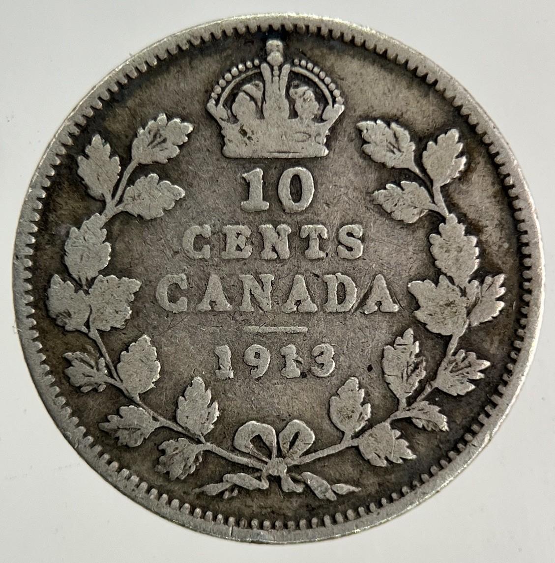 1913 Canada 10 Cents Silver Coin | Collectable Grade