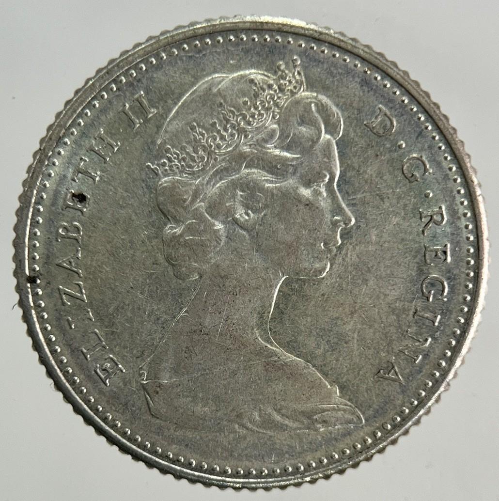 1967 Canada 10 Cents Silver Coin | Fine Collectable Grade