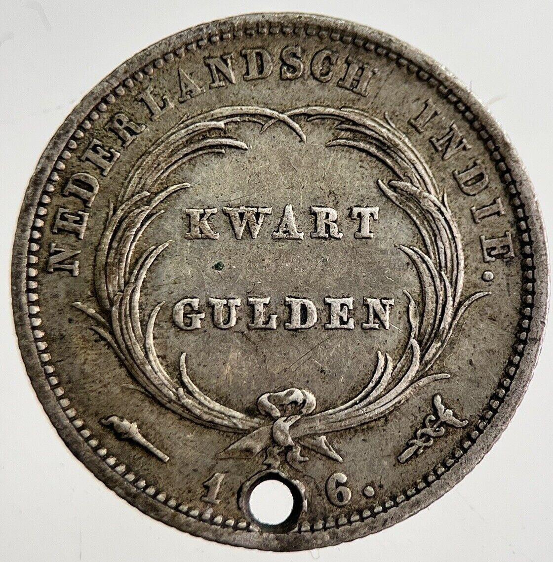 1836 Willem I 1/4 Kwart Gulden Netherlands Silver Coin | Very High Grade a8904