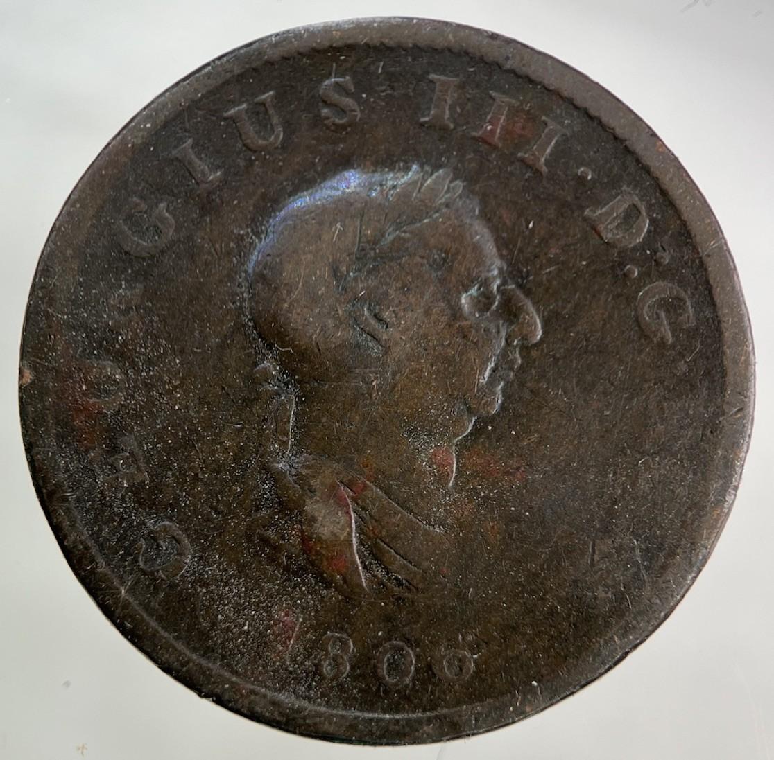 1806 George III 3rd Half-Penny Coin | Collectable Grade