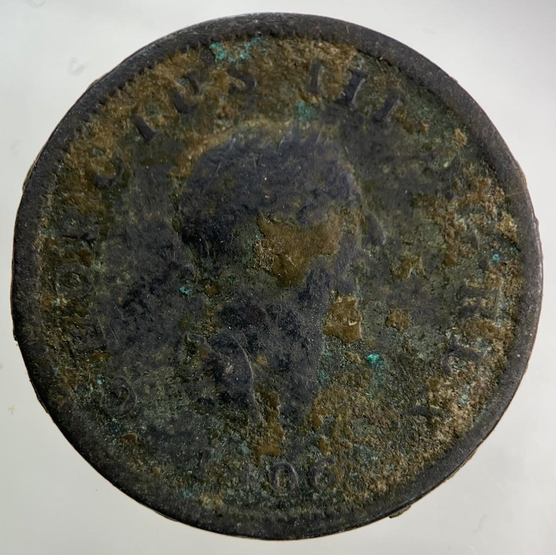 1806 George III 3rd Half-Penny Coin | Collectable Grade