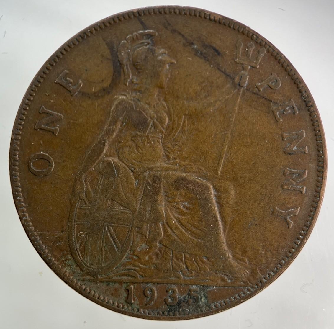 1935 George V One Penny Coin | Fine Collectable Grade