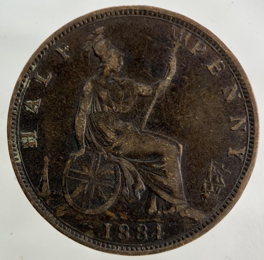 1884 Victoria Half-Penny Coin | Fine Collectable Grade