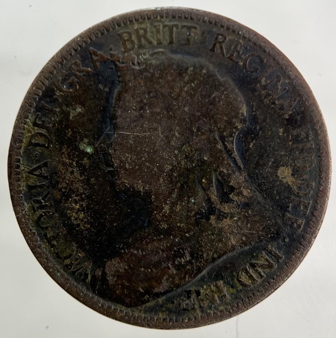 1896 Victoria Half-Penny Coin | Fair Grade