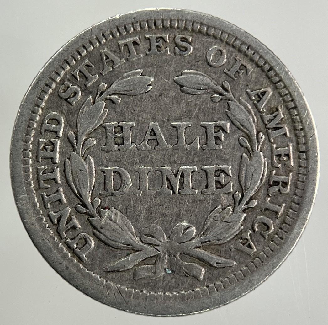 1857 US USA Half Dime Silver Coin | Fine Collectable Grade