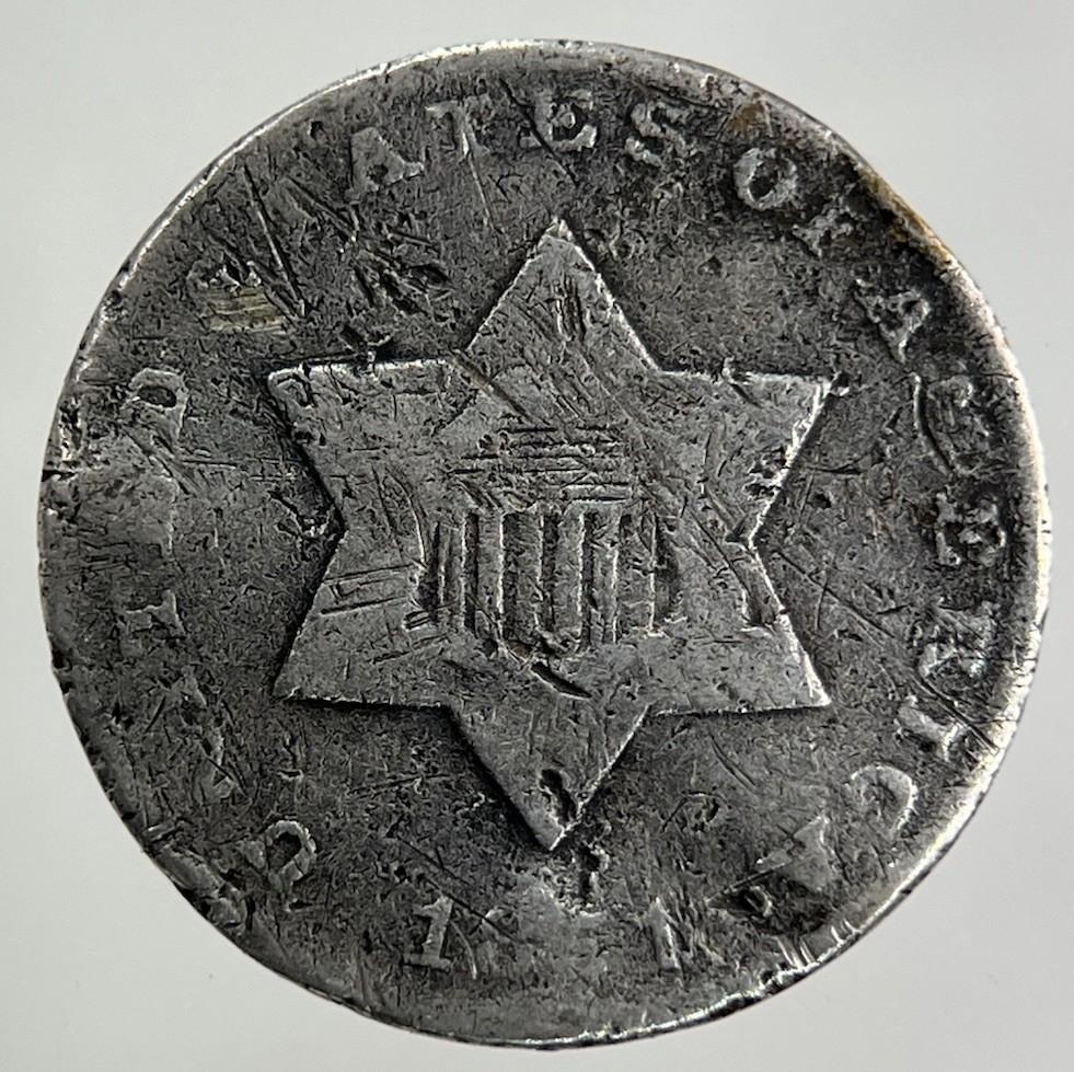 1851 US USA III 3 Cents Silver Coin | Collectable Grade
