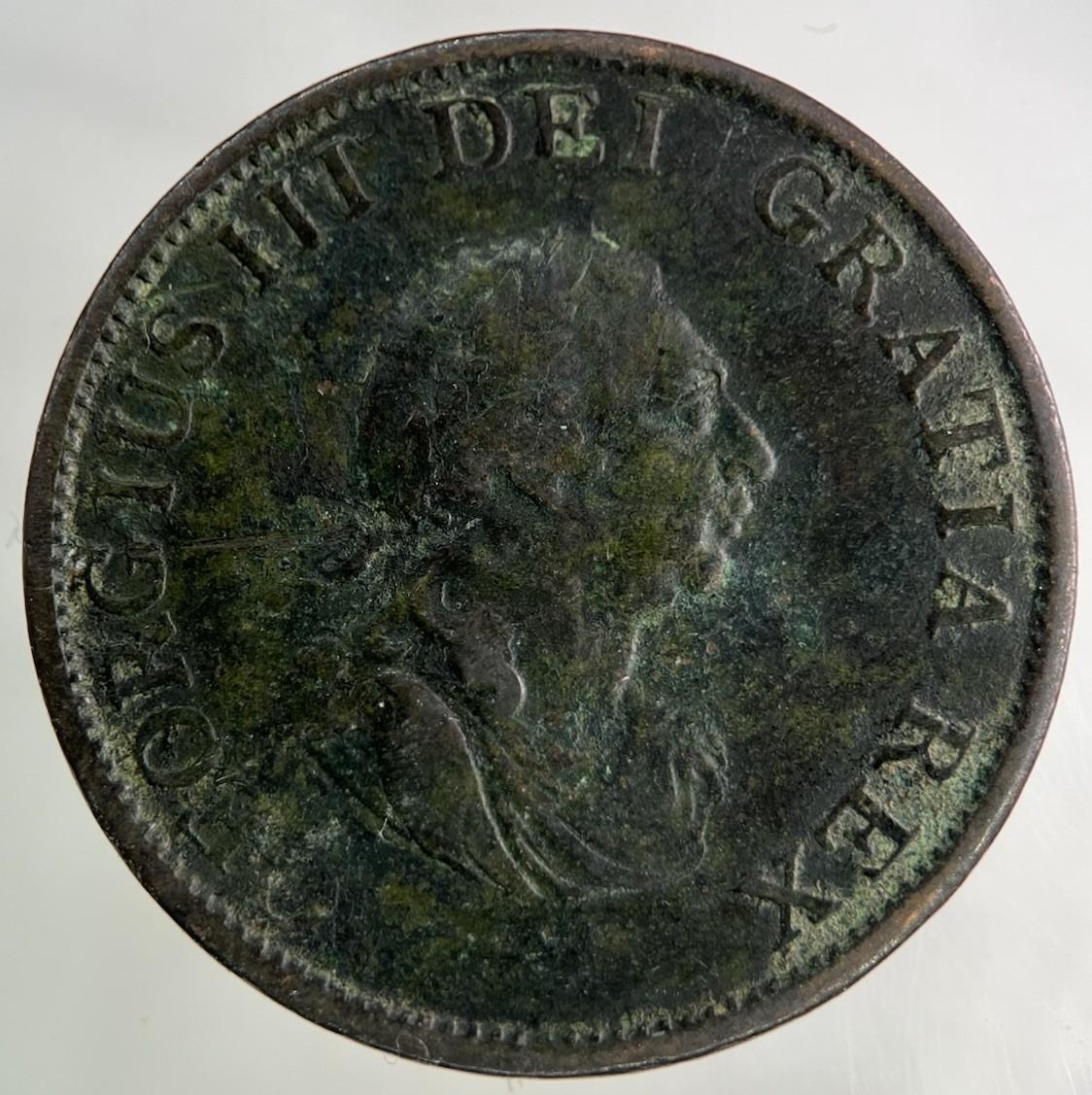 1799 George III 3rd Half-Penny Coin | Fine Collectable Grade