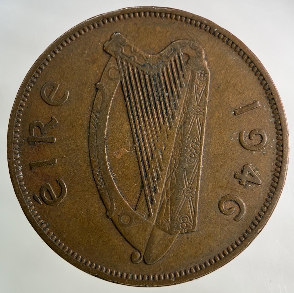 1946 Irish One Penny Coin | Fine Collectable Grade