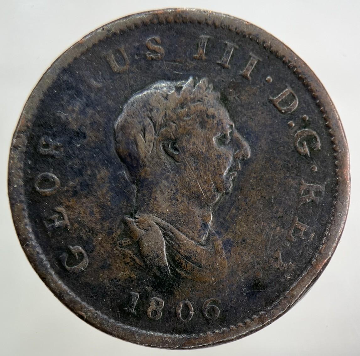 1806 George III 3rd Half-Penny Coin | Collectable Grade