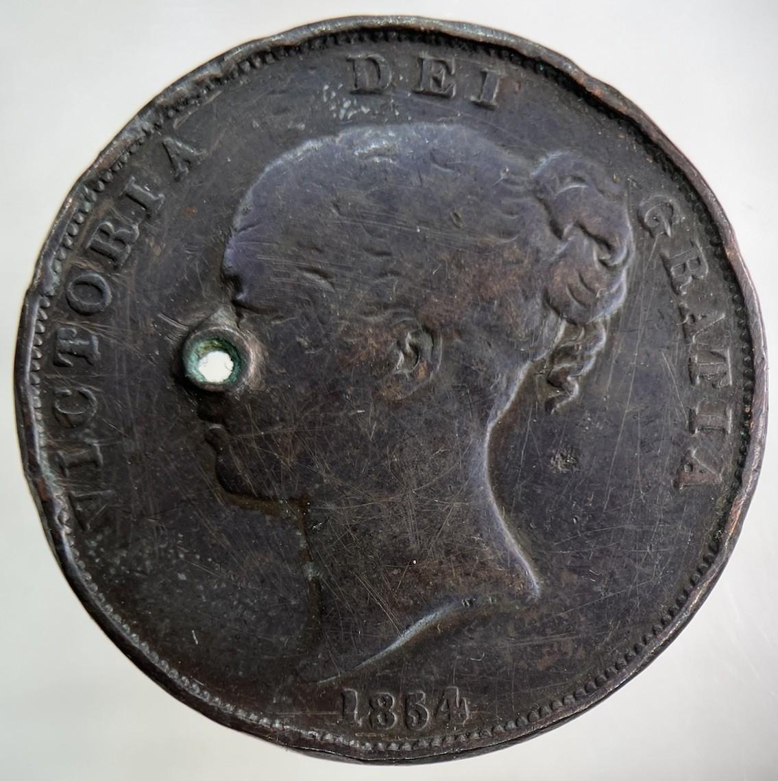 1854 Victoria One Penny Coin | Collectable Grade