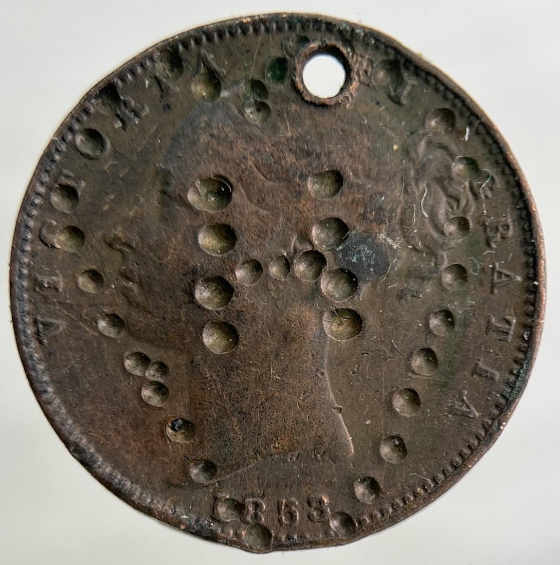 1853 Victoria Farthing Coin | Worn Grade