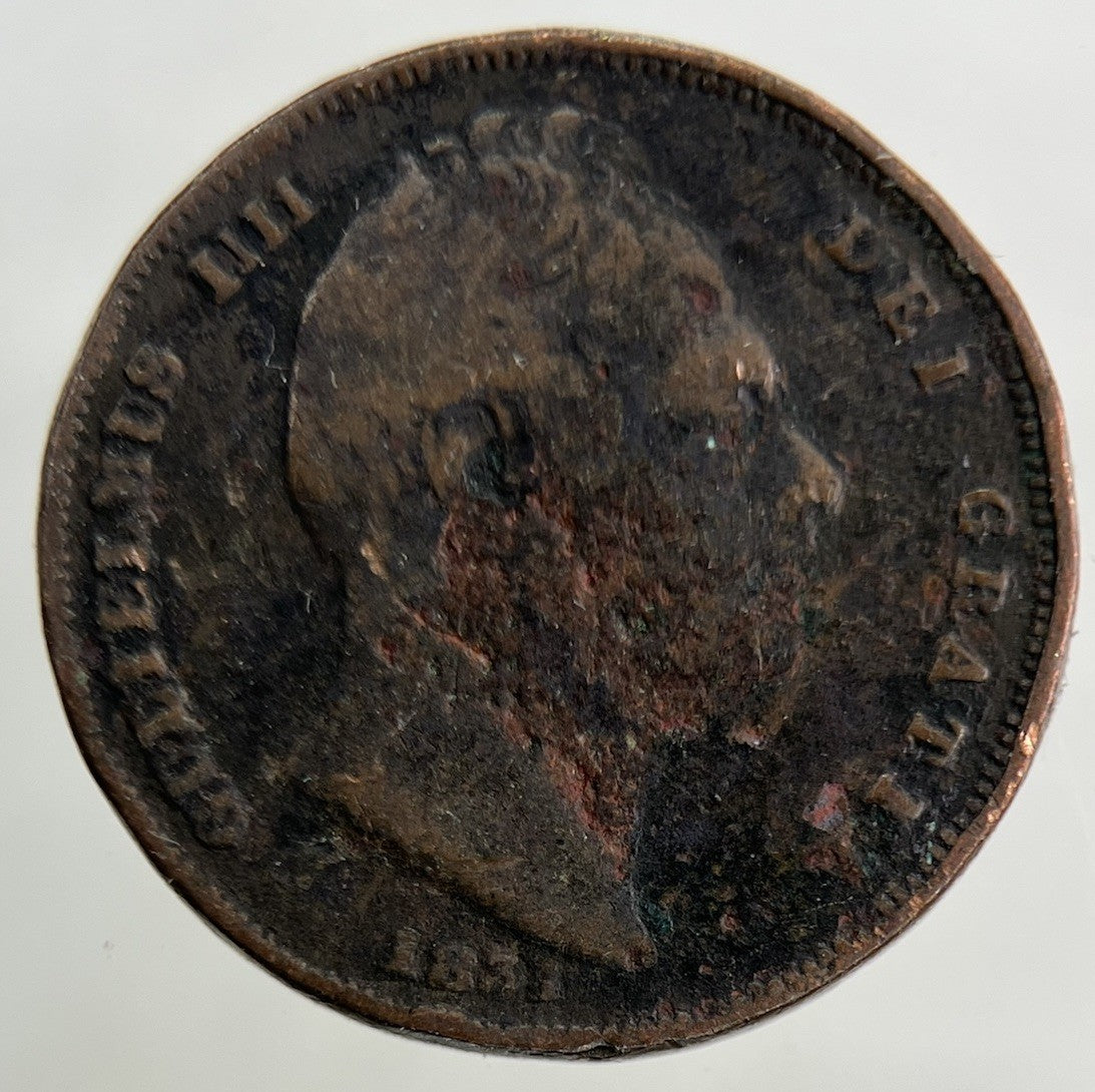 1831 William IV Farthing Coin | Fair Grade