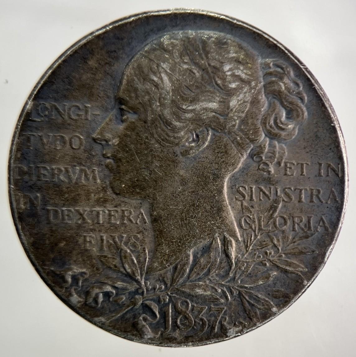 1897 Victoria Diamond Jubilee Silver Medal 25mm Coin | Fine Collectable Grade