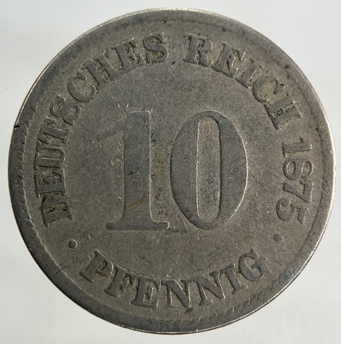 1875 German 10 Pfennig Coin | Collectable Grade