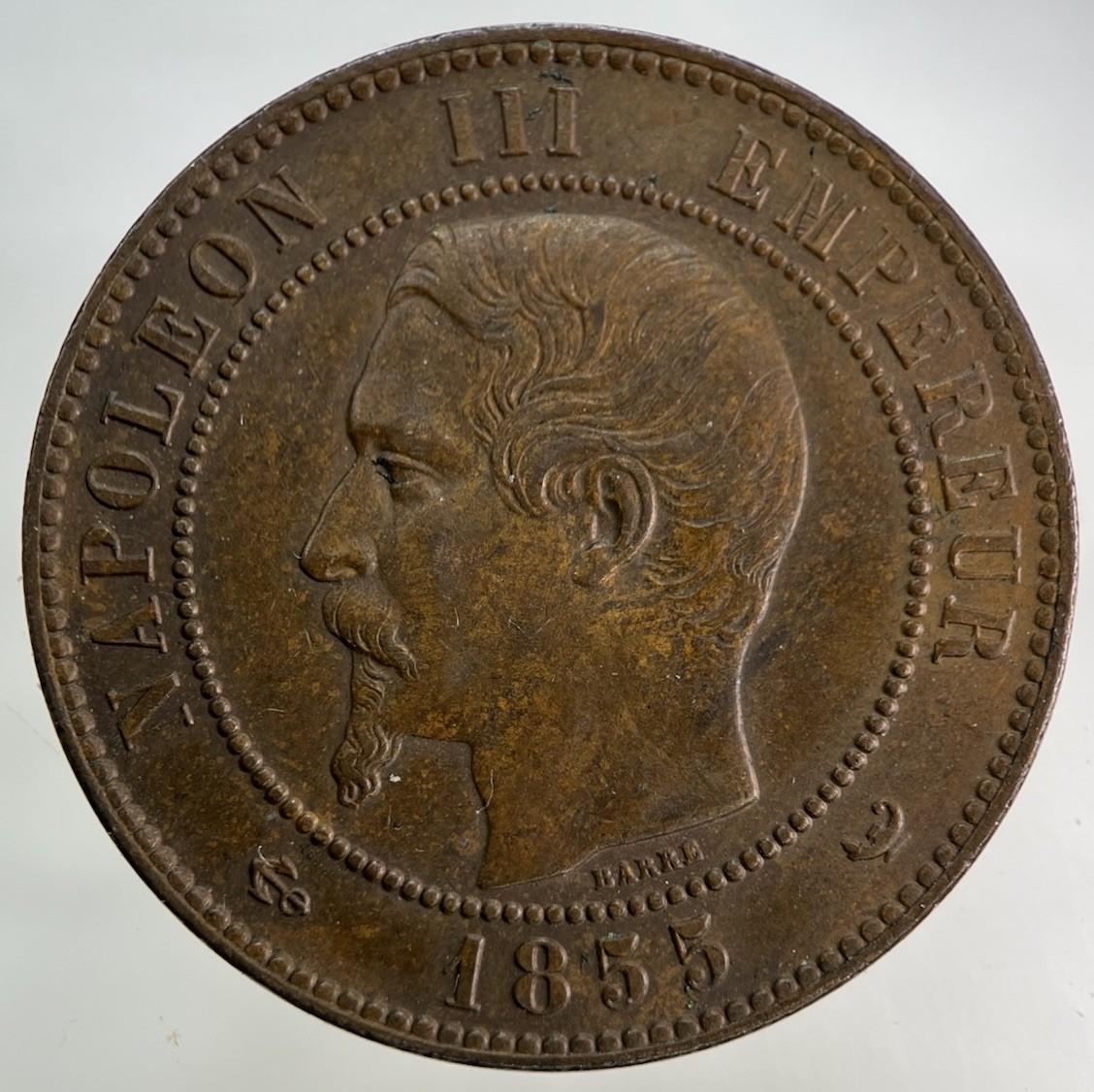 1855 France 10 Centimes Coin | Very High Grade