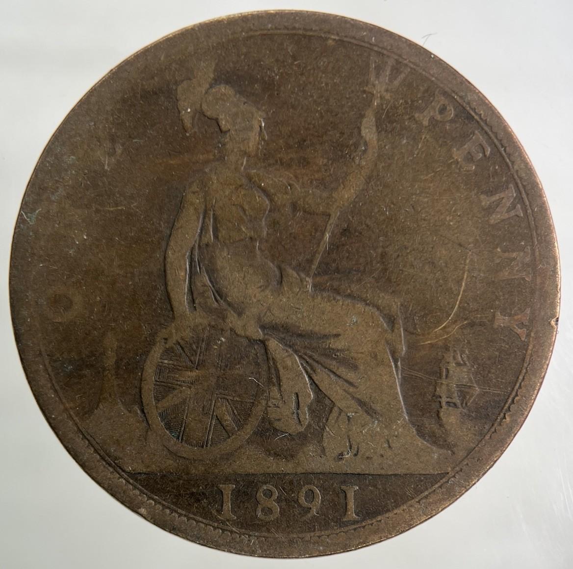 1891 Victoria One Penny Coin | Collectable Grade