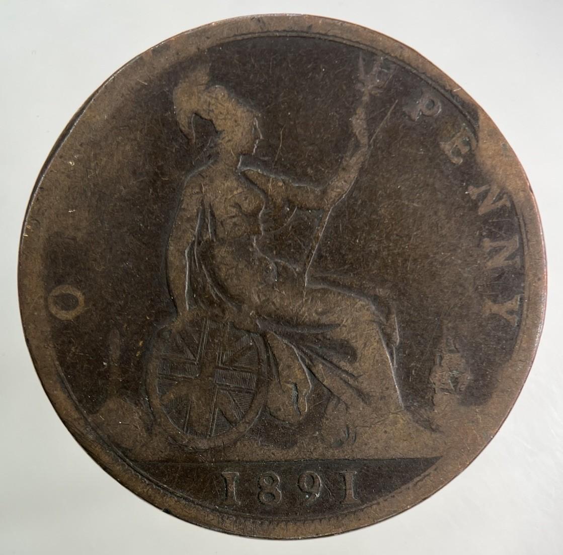 1891 Victoria One Penny Coin | Collectable Grade