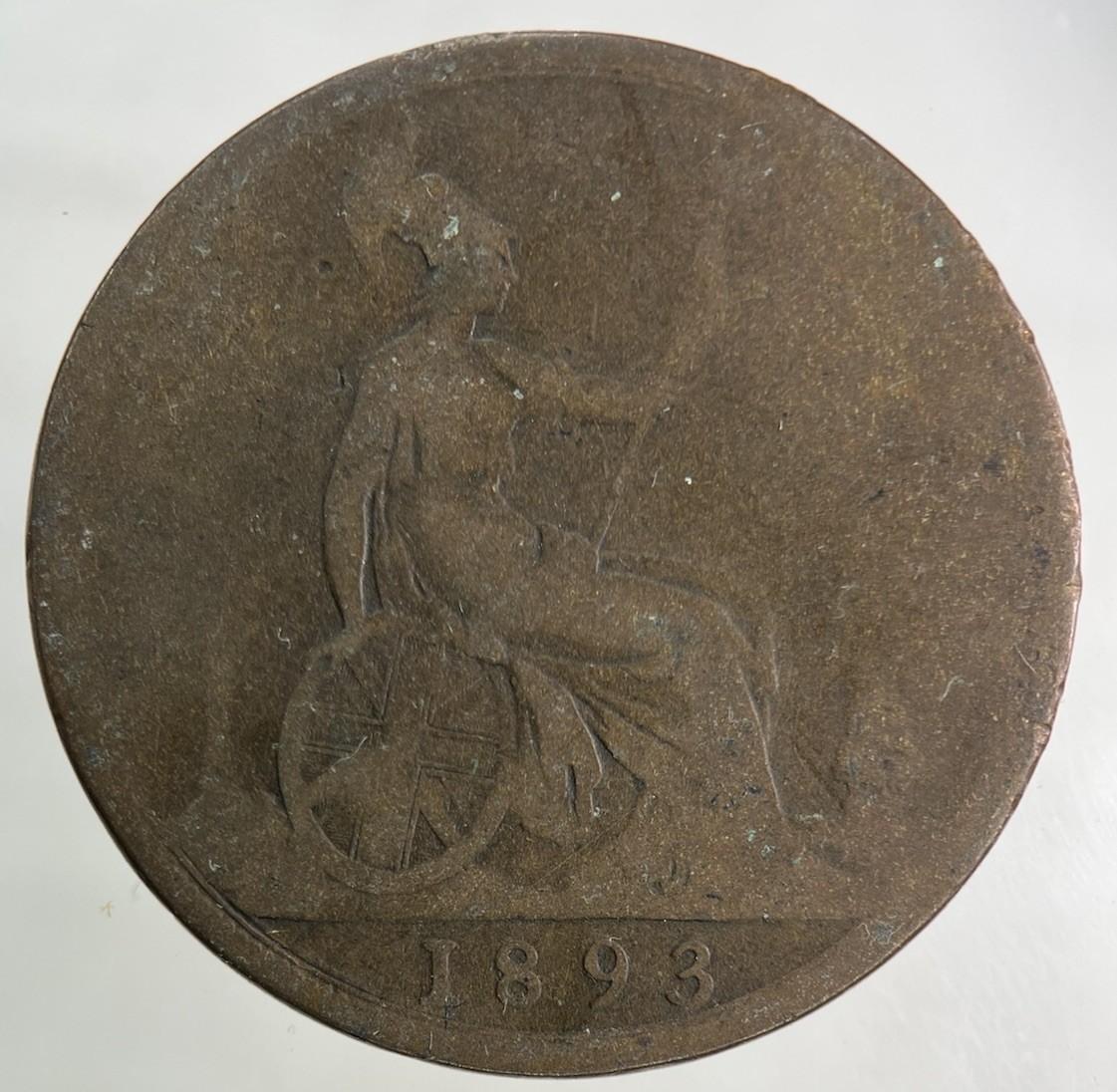 1893 Victoria One Penny Coin | Collectable Grade