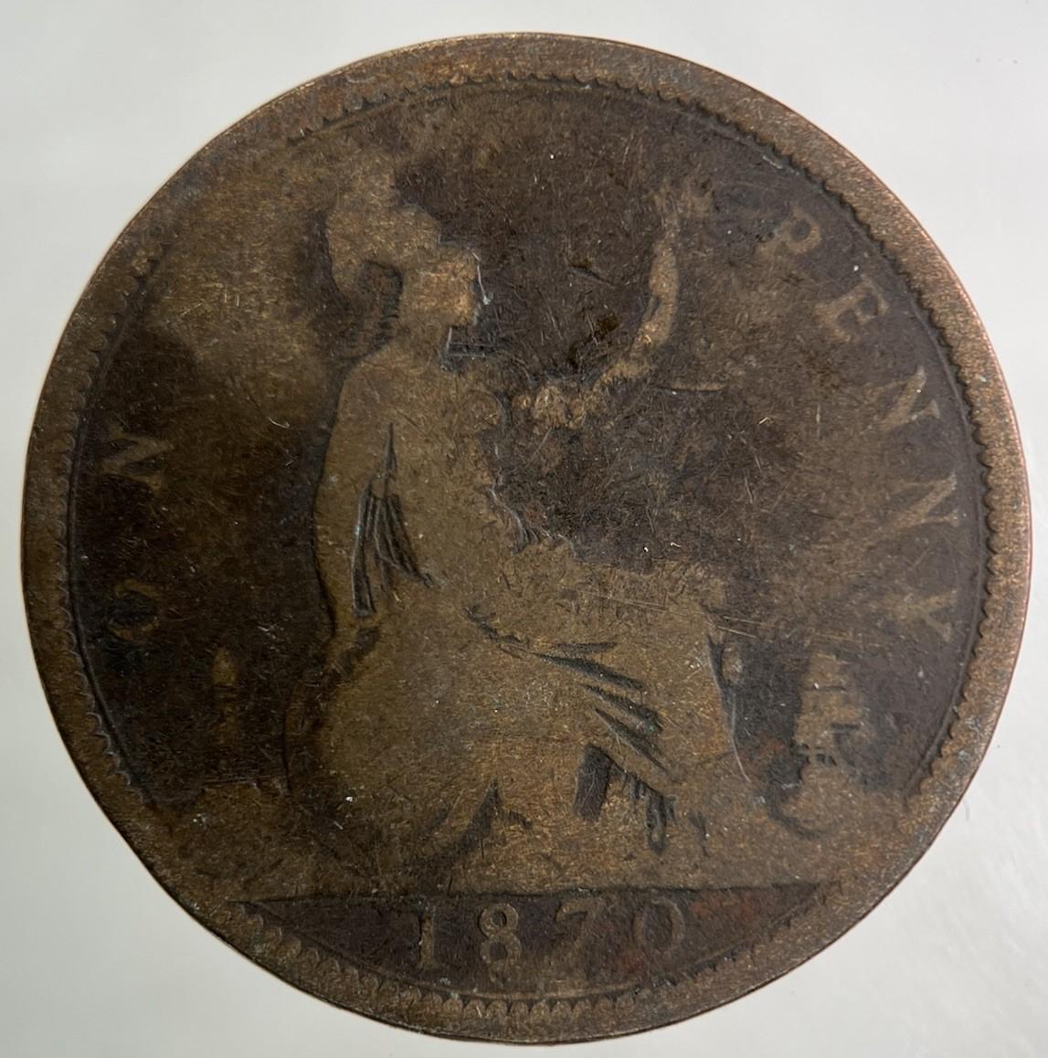 1870 Victoria One Penny Coin | Collectable Grade