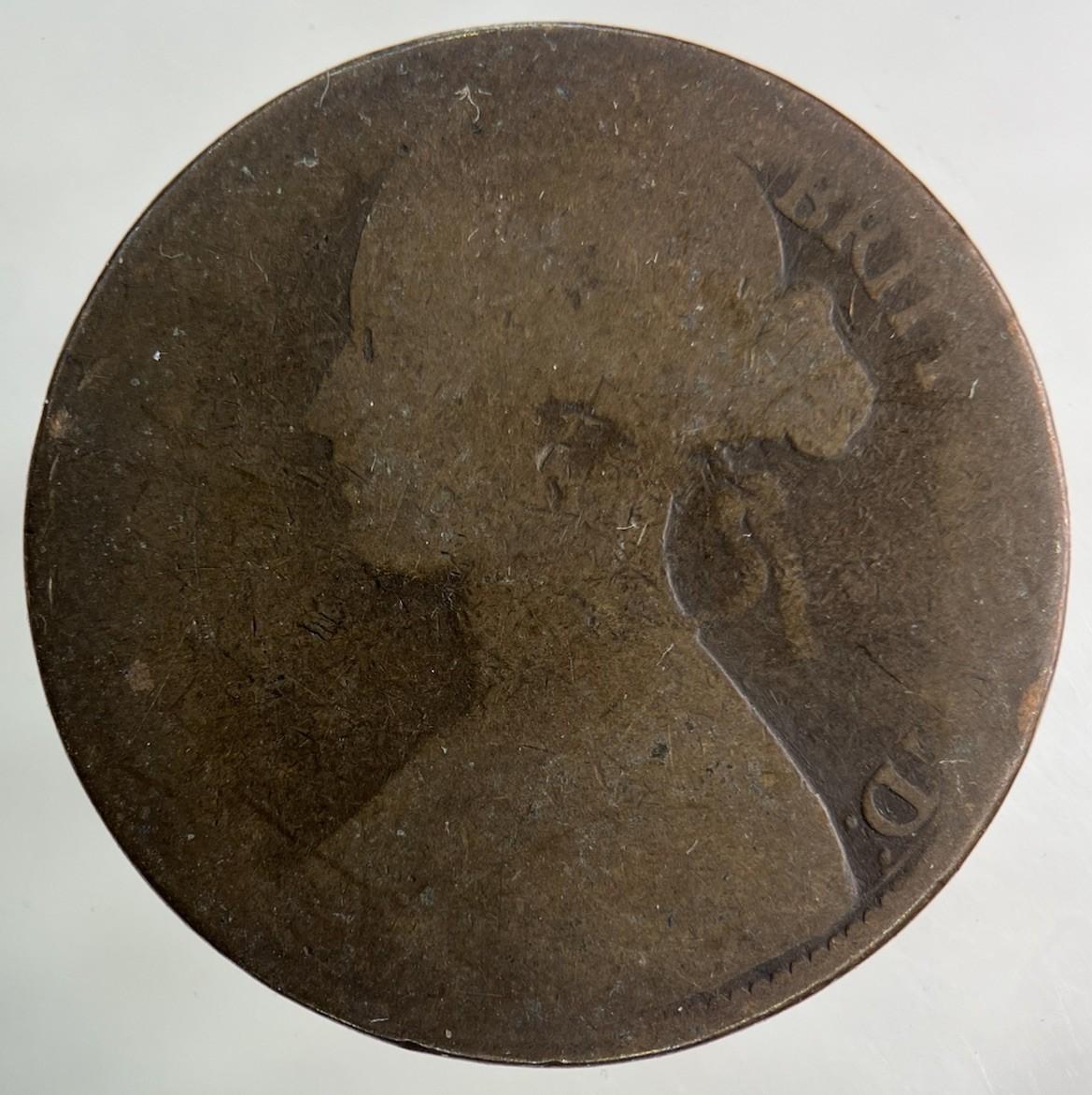 1865 Victoria One Penny Coin | Fair Grade