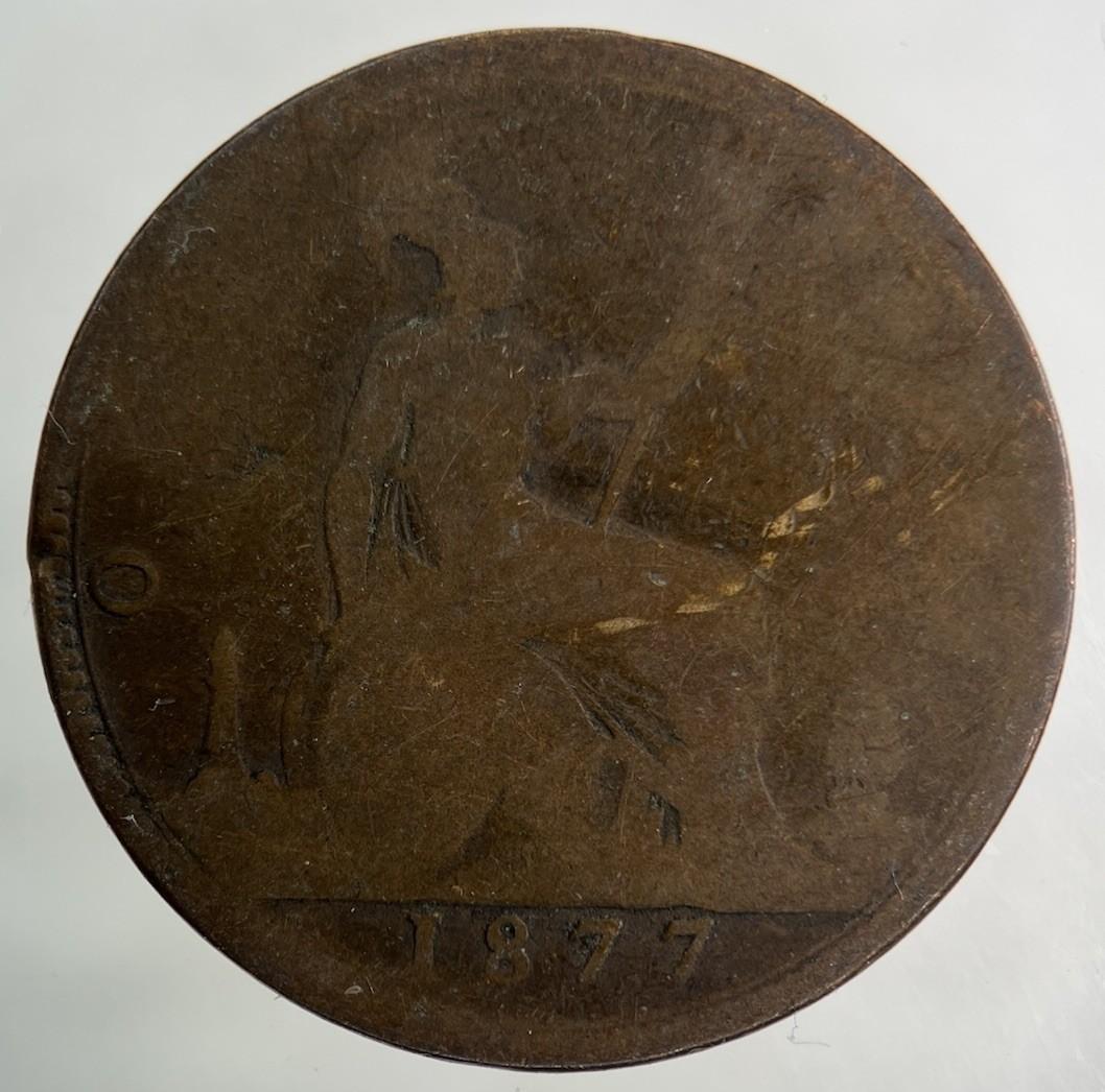 1877 Victoria One Penny Coin | Fair Grade