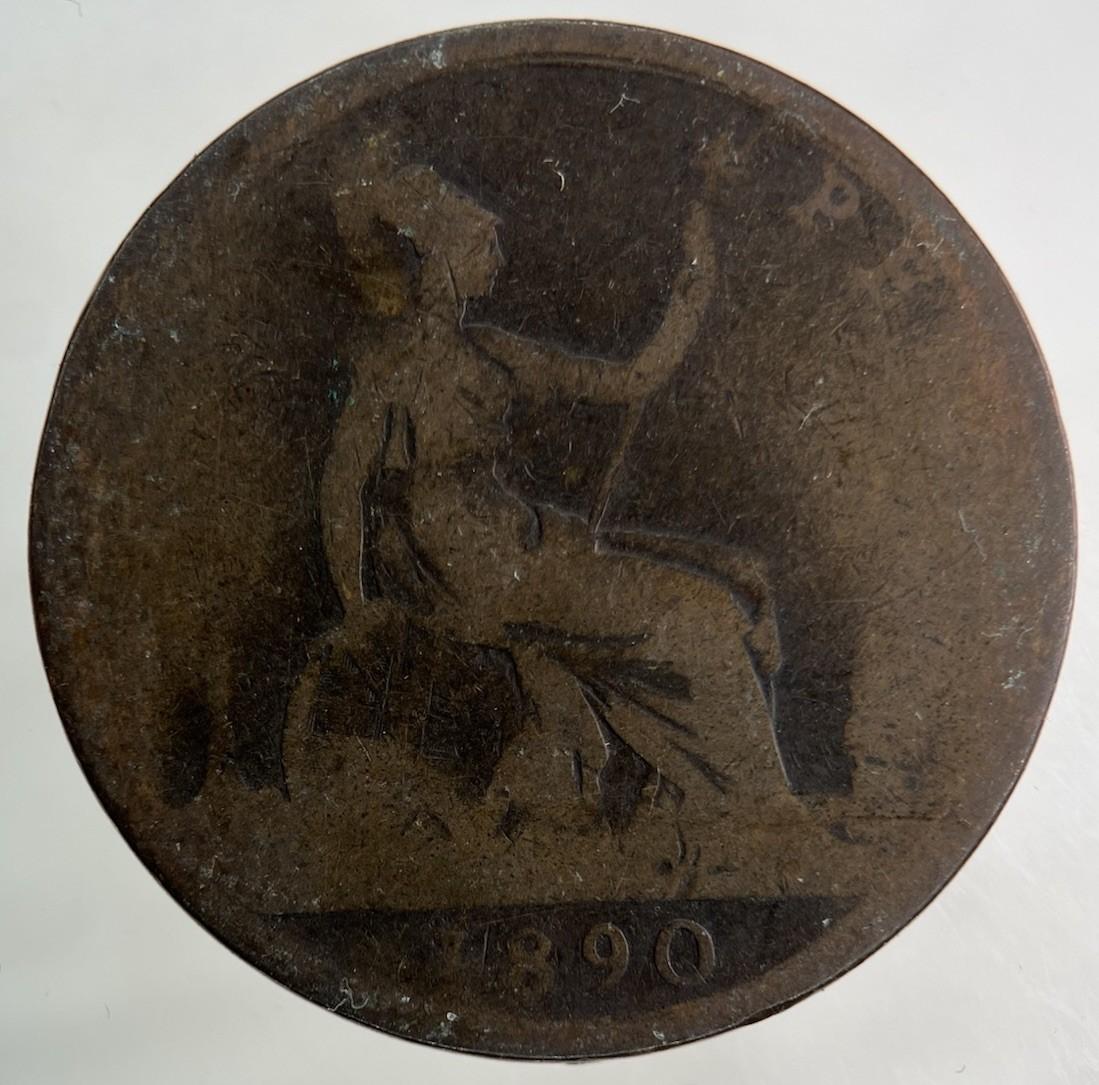 1890 Victoria One Penny Coin | Fair Grade