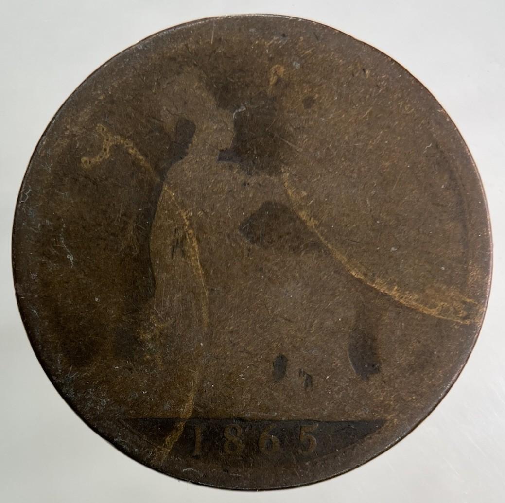 1865 Victoria One Penny Coin | Fair Grade