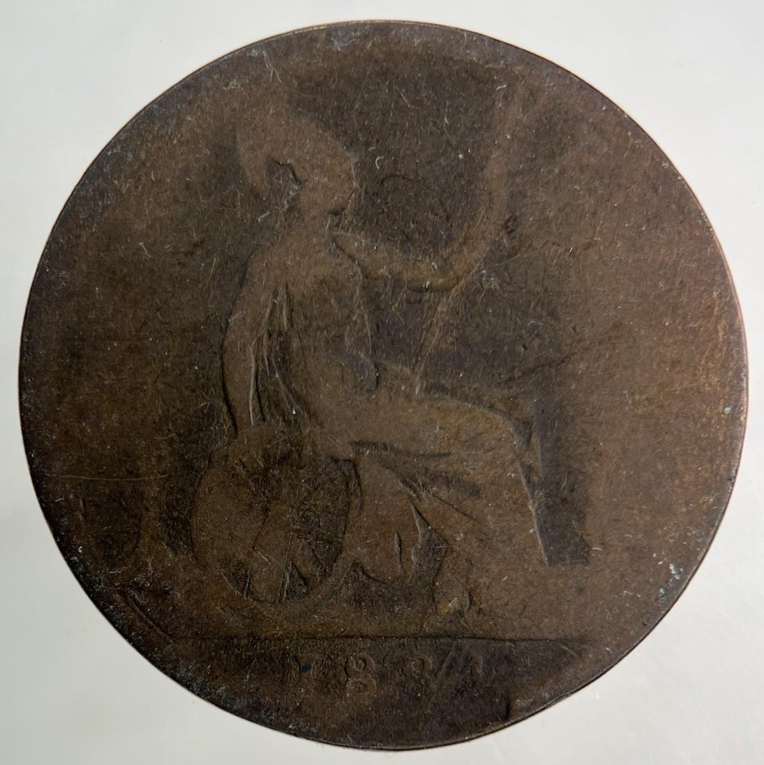 1884 Victoria One Penny Coin | Fair Grade