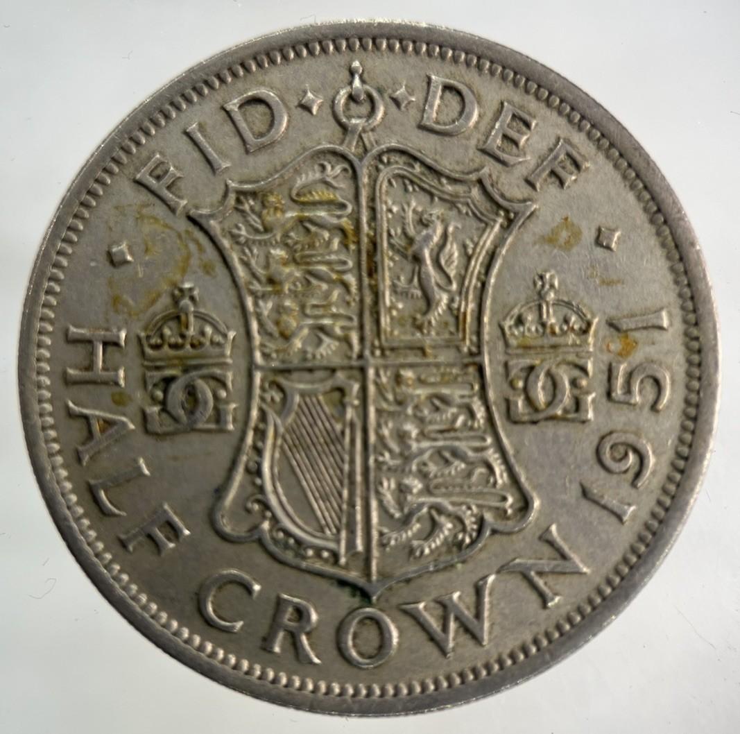 1951 George VI Half-Crown Coin | Fine Collectable Grade