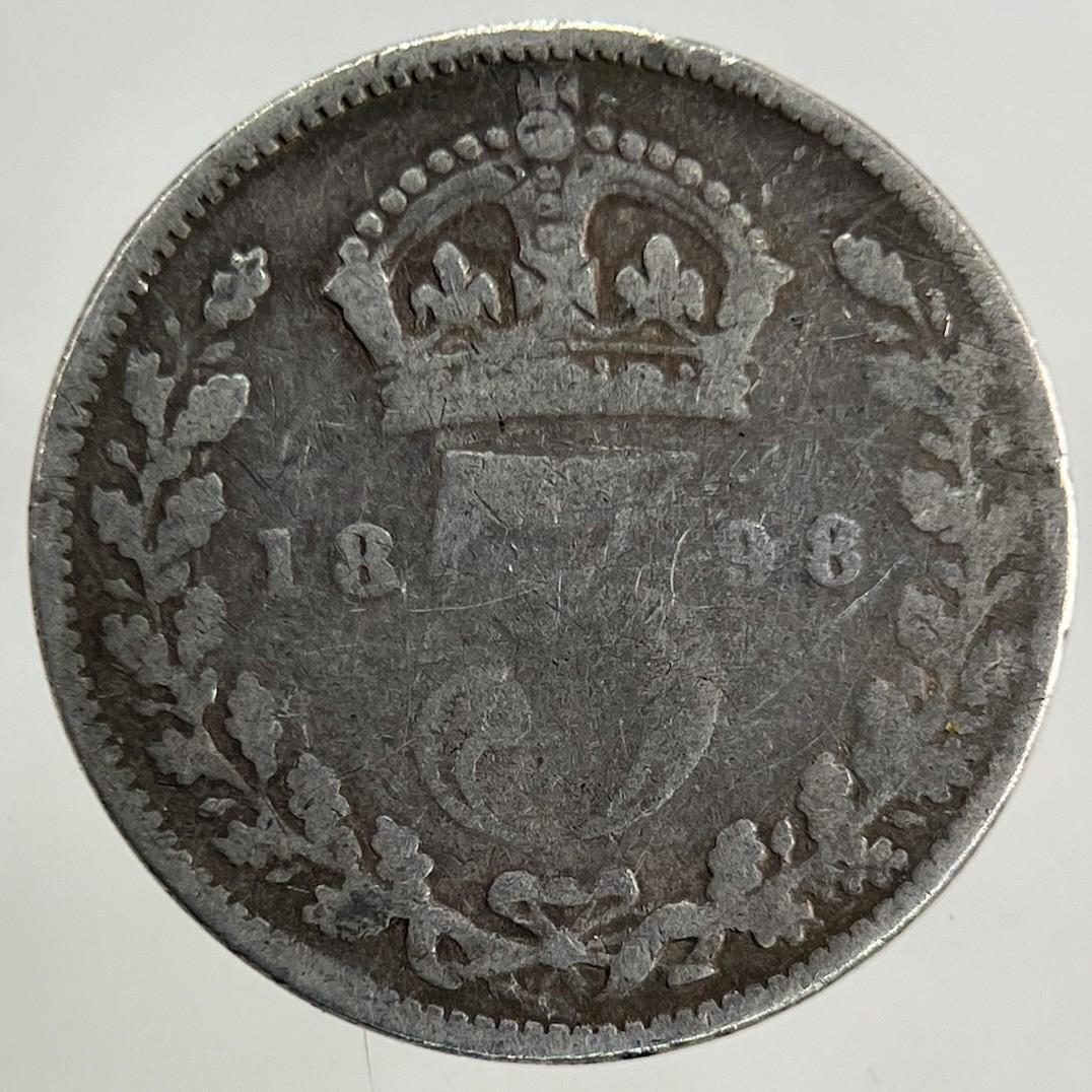 1898 Victoria Threepence Silver Coin | Collectable Grade