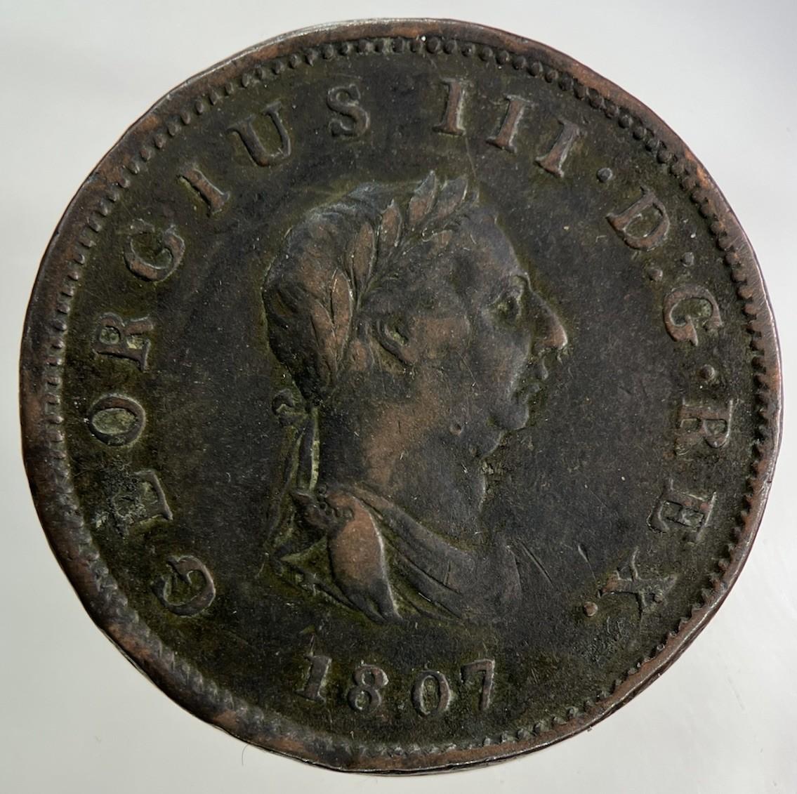 1807 George III 3rd Half-Penny Coin | Fine Collectable Grade