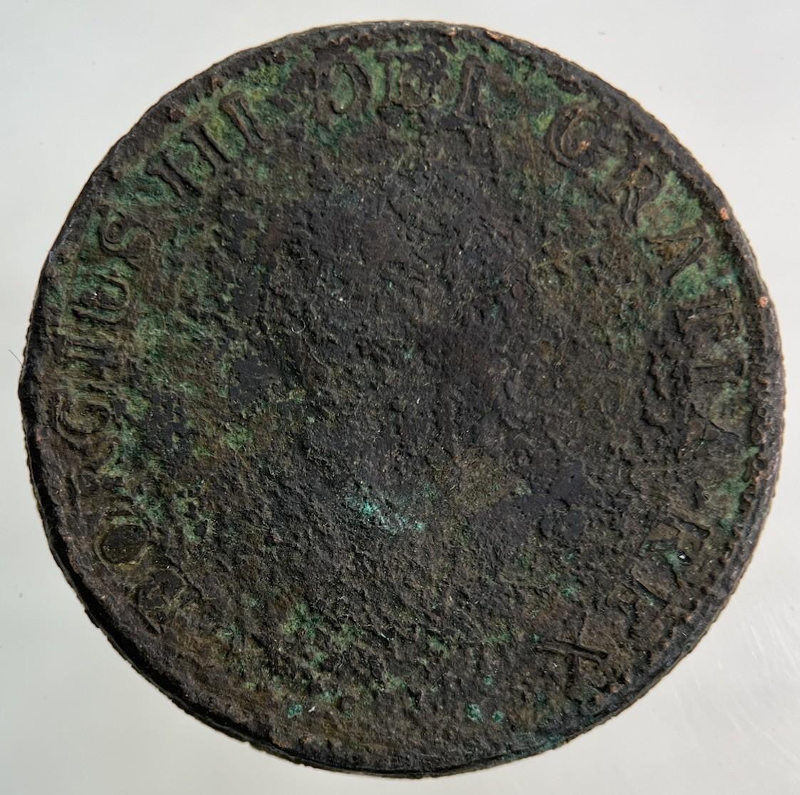 1799 George III 3rd Half-Penny Coin | Worn Grade