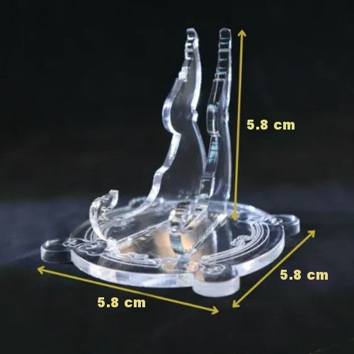 Clear Yellow 1oz Silver Gold Coin / Amulet / Medal Display Stand