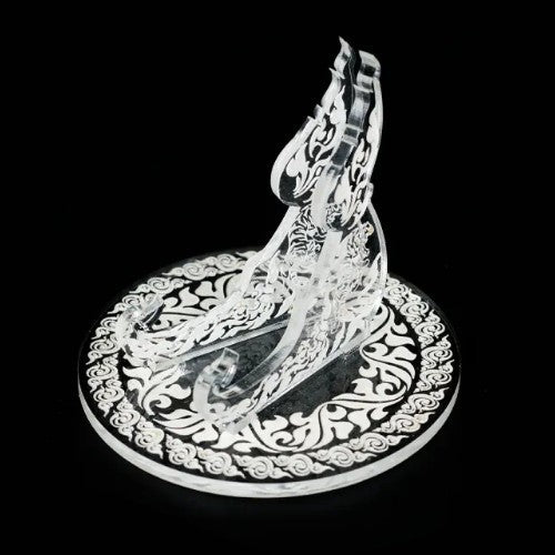 Clear Tiger Themed 1oz Silver or Gold Coin / Amulet / Medal Display Stand